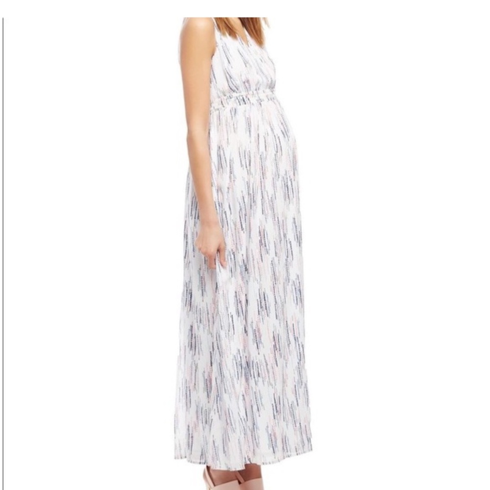 Motherhood Maternity Colorful Confetti Dot Sleeveless Maxi Dress